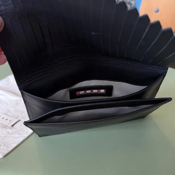 Marni Black Leather Clutch - Picture 3 of 6
